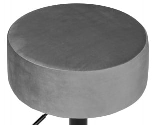 Пуф ДОБРИН ДЭННИ БЛАCК (серый велюр (МДЖ9-75)) / DOBRIN DANNY BLACK (MJ9-75))