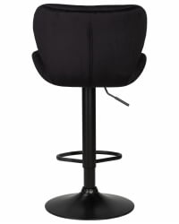 Стул барный ДОБРИН БАРНИ БЛАCК (черный велюр (МДЖ9-101)) / DOBRIN BARNY BLACK (MJ9-101))