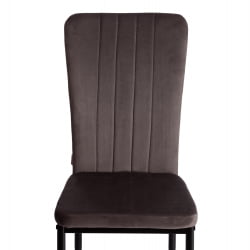 Стул ВЕРТЕР (мод. БC577-ДC) металл, флок, 41 х 52 х 95 см, Дэрк грей (темно-серый) ХЛР24 / черный / VERTER (mod. BC577-DC) Dark grey HLR24