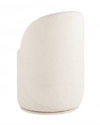 Пуф Лореен вращающийся букле Белый / Loreen