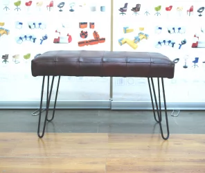 Банкетка Лейд 800кс400 кожа бордовая / 800x400