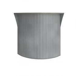 Стойка угловая (радиусный элемент - ролета) Рива А.РС-5.5 Клен/Металлик / Riva