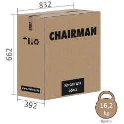 Кресло офисное CХАИРМАН 533 экокожа Бежевый / CHAIRMAN