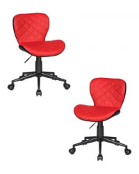 Офисное кресло для персонала ДОБРИН РОРЙ (красно-черный) 2 шт / DOBRIN RORY