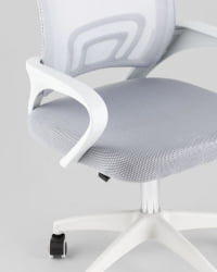 Кресло офисное ТопЧаирс Симпле СН серый пластик белый / TopChairs Simple SN