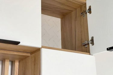 Антресоль Бери МПР-025 Дуб крафт золотой/белое дерево / MPR-025