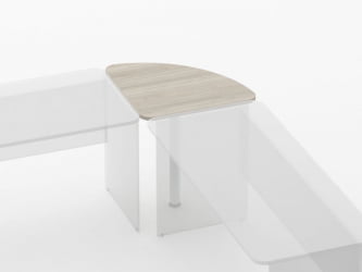 Приставка угловая Глассй 2.16 Дуб сантана светлый / Glassy