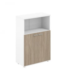 Шкаф средний с нишей Сигма СГ.843.ВХ.ОД Белый Дуб темный / Sigma SG.843.WH.OD