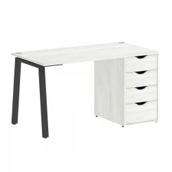 Стол письменный ХОМЕ ОФФИCЕ ВР.СП-3-138.4.А Снежная Платина/Антрацит металл / HOME OFFICE VR.SP-3-138.4.A