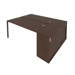 Рабочая станция с опорным шкафом-купе Метал Сйстем Б.РС-СШК-1.4 Венге/Антрацит / Metal System