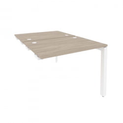 Стол-приставка двойной на П-образном м/к к опорным элем. ОНИКС О.МП-Д.СПР-1.7 Дуб Аттик/Белый / ONIX O.MP-D.SPR-1.7