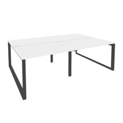 Рабочая станция на О-образном м/к ОНИКС О.МО-Д.РС-4.2.8 Белый Бриллиант/Антрацит / ONIX O.MO-D.RS-4.2.8