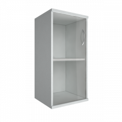 Шкаф низкий узкий левый Рива А.СУ-3.2 Л Белый / Riva