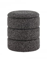 Пуф с ящиком Хиве КСС букле черный меланж / Hive XS