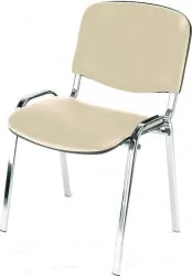Стул ЗП_УП_ЕЧаир Рио ИЗО хром к/з бежевый 550732 / ZP_UP_EChair Rio