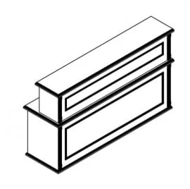 Стойка ресепшен РМС 200 Орех Даллас / RMS