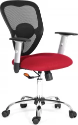 Офисное кресло для оператора CХАИРМАН 451 ТВ 13/АC (красный/черный) (Л) / CHAIRMAN TW 13/AC