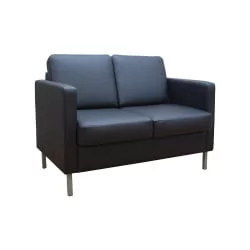 Диван с металлическими ножками Эндер Черный Екотекс 3001 / Ecotex