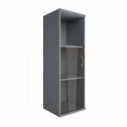 Шкаф средний узкий левый Рива А.СУ-2.2 Л Клен/Металлик / Riva