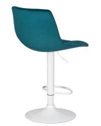 Барный стул ДОБРИН ТАИЛОР ВХИТЕ Морской волны велюр МДЖ9-99 / DOBRIN TAILOR WHITE MJ9-99