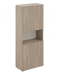 Шкаф высокий с нишей Сигма СГ.841.ОД.ОД.ОД Дуб темный / Sigma SG.841.OD.OD.OD