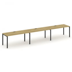 Рабочая станция на 3 места CОНCЕПТ CН.ОРС-008 Дуб Винченцо Черный / CONCEPT CN.ORS-008