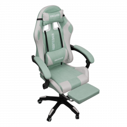 Кресло 1208, замша, цвет сине-белый с массажем, арт 1208-Блуе-Вхите / 1208-Blue-White