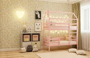 Кровать-домик РооРоом кд-77Р Розовый / RooRoom