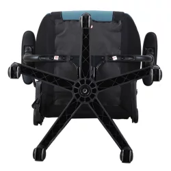 Кресло компьютерное БРАБИКС ГТ Расер ГМ-100 Черный-голубой / BRABIX GT Racer GM-100