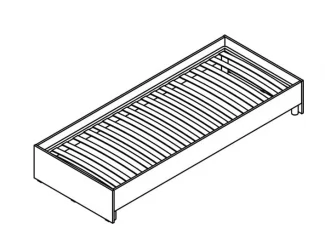 Кровать без изголовья КБВ 208 Белый / KBW