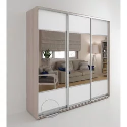 Шкаф-купе 3-х дверный Акцент-Дуэт КВ 1500х600 Ясень шимо светлый