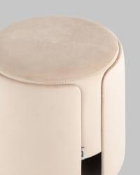 Пуф Такс велюр (молочный) / Taks