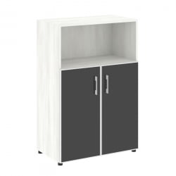 Шкаф Ялта LT.ST-2.2 Р блаcк Снежная Патина/Стекло Блаcк 800*450*1195 / R black Black