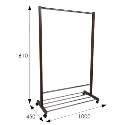 Вешалка на колёсиках В 35Н Средне-коричневый