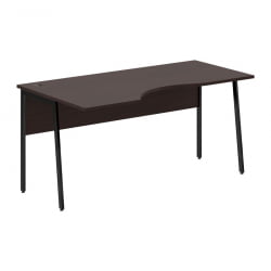 Стол эргономичный левый ИМАГО Плус СА-1П(Л) Венге Магия Черный / IMAGO Plus СА-1P(Л)