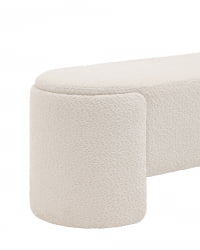 Банкетка Такс букле Белый / Taks