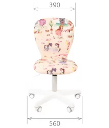 Детское кресло CХАИРМАН ТИН (Кидс) 105 белый пластик НЛО / CHAIRMAN (Kids)