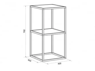 Стеллаж Лофт ЛМН-04 Черный муар-дуб сонома / LMN-04