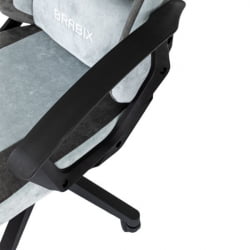 Кресло компьютерное БРАБИКС Форсер ГМ-127, 2 подушки, ткань, серое/светло-голубое / BRABIX Forcer GM-127,