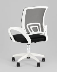 Кресло офисное ТопЧаирс Симпле SN черный пластик белый / TopChairs Simple