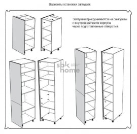 ЗП  заглушка пенала(1346), Дублин (1346*16*570) Дуб галифакс белый, 21506