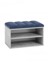 Обувница Хольст серая велюр Синий