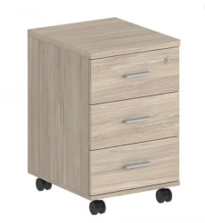 Тумба мобильная с тремя ящиками Сигма СГ.611.ОЛ.ОЛ.М Дуб светлый / Sigma SG.611.OL.OL.M