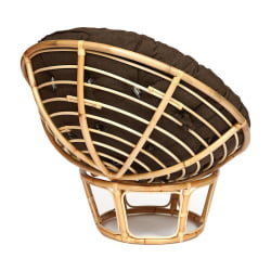 Кресло ПАПАСАН ЕCО/ПАПАСАН ЭКО П115-1/СП СТД /c подушкой, ремешками/ диаметр подушки 125 см, 115кс101кс92 см, Натурал (натуральный), ткань Коричневый, 3М7-147 / PAPASAN ECO/ПАПАСАН P115-1/SP STD /c 115x101x92 Natural