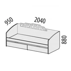 Кровать Мегаполис 55.11 Сосна Астрид