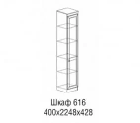 Темный шкаф Инна 616 денвер темный