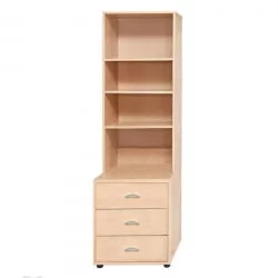 Стеллаж открытый с тумбой и ящиками Модул 4 Клен / Modul
