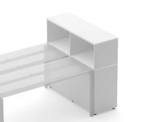 Тумба комбинированная высокая для рабочего модуля Дека 9.04.125 Белый / Deka