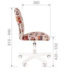 Детский стул CХАИРМАН ТИН (Кидс) 105 белый пластик Спасе / CHAIRMAN (Kids) Space