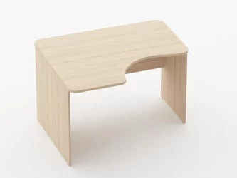 Стол угловой Глассй 1.14.12Л Бук светлый / Glassy